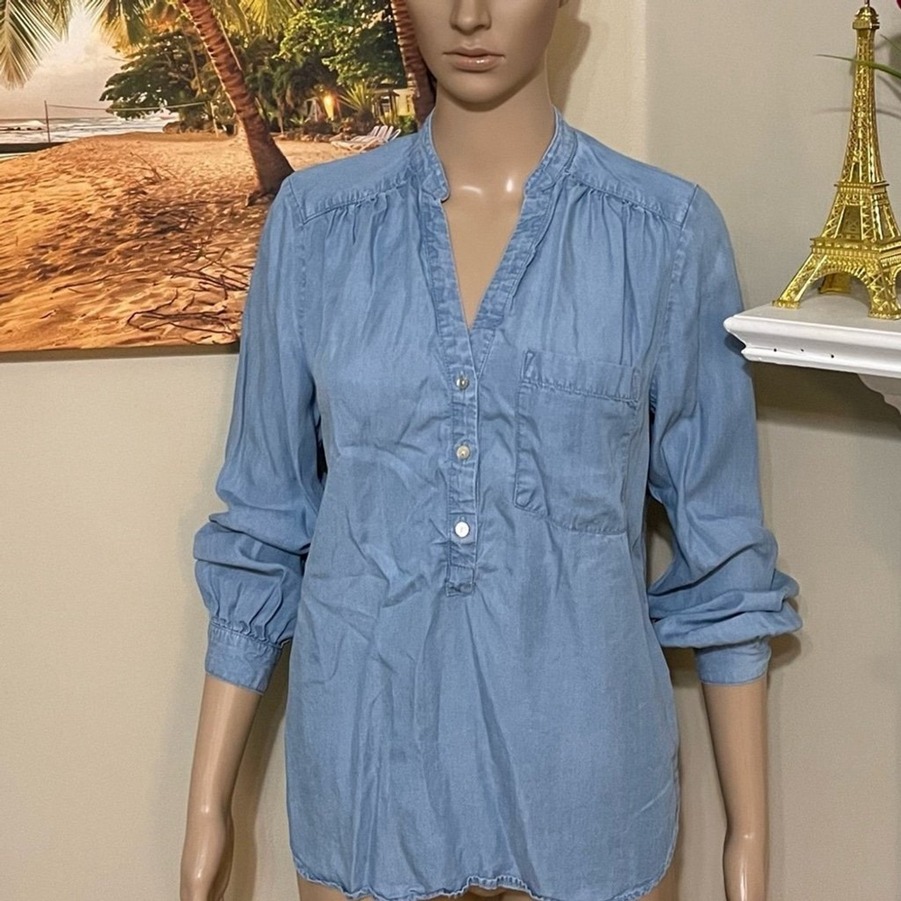 H&M Light Blue Top Size 2 - Picture 2 of 7